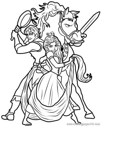 Tangled Coloring Pages 400x529 Tangled Coloring Pages