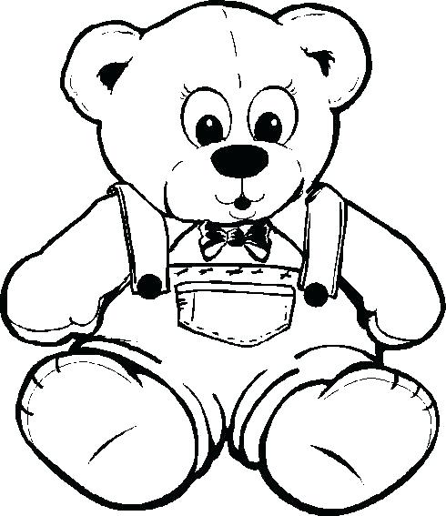 490x567 Bear Coloring Pages Free Printable Teddy Bear Colouring Pages