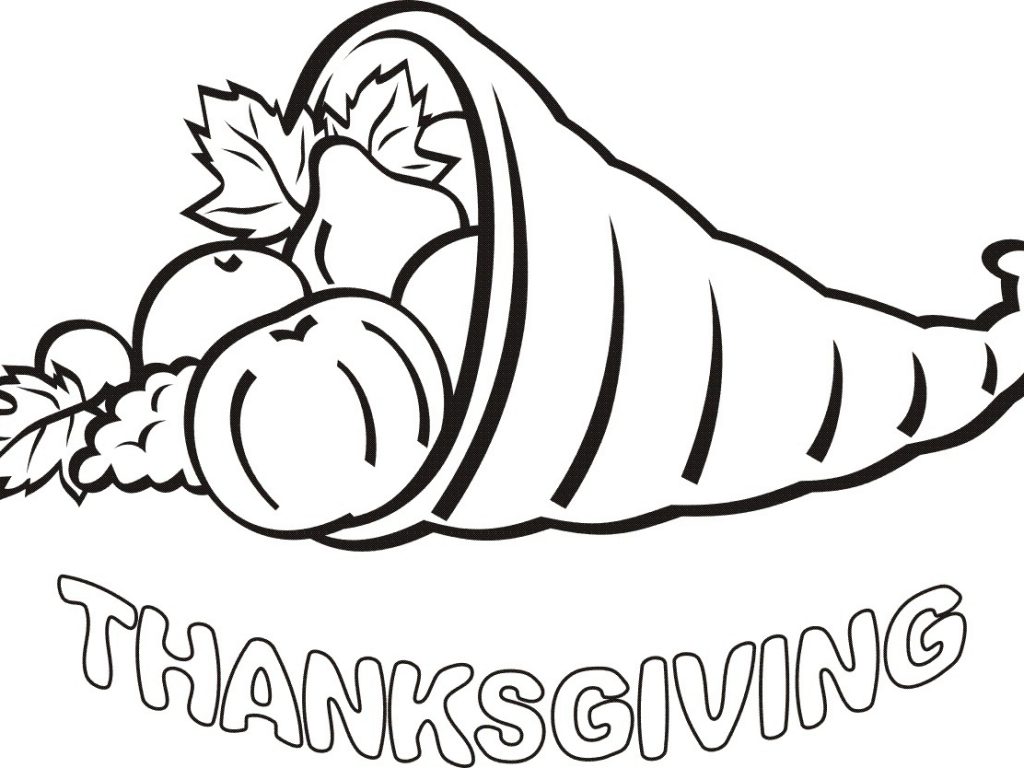 1024x768 Free Printable Coloring Thanksgiving Pages For Toddler Download