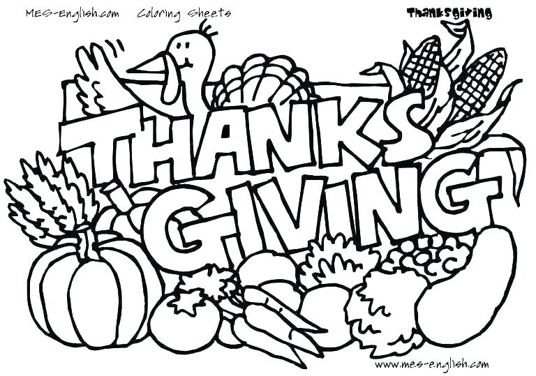 768x539 Thanksgiving Coloring Pages Free