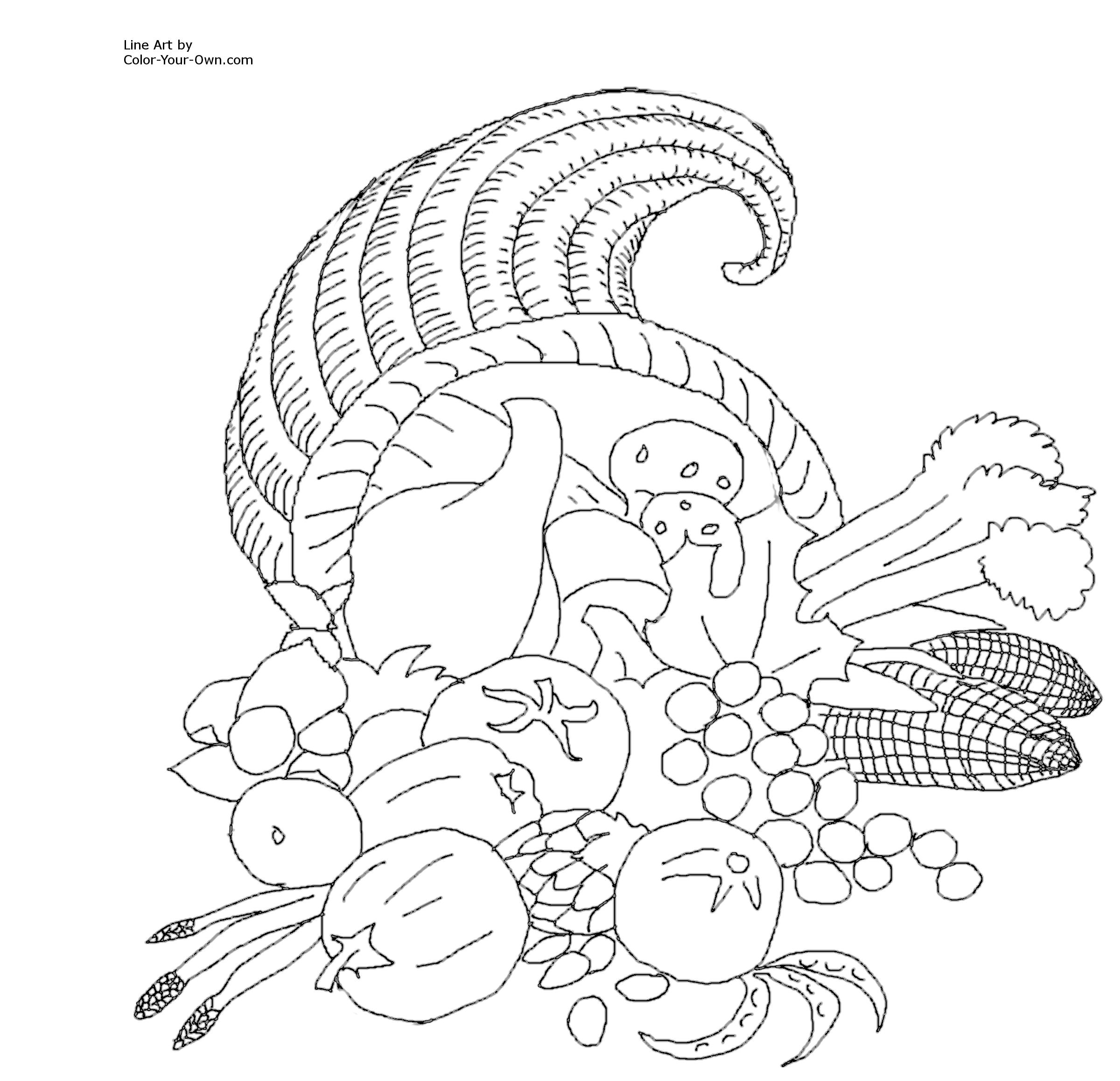 2400x2317 Compromise Cornucopia Coloring Pages To Print