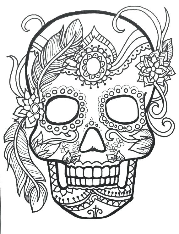 Candy Skull Coloring Pages Also Sugar Skull Day Of The Dead 570x744 Candy Skull Coloring Pages Also Sugar Skull Day Of The Dead