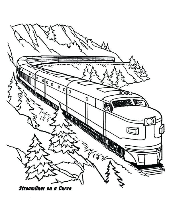 Train Coloring Pages Train On A Curve Coloring Page Thomas Train 600x734 Train Coloring Pages Train On A Curve Coloring Page Thomas Train