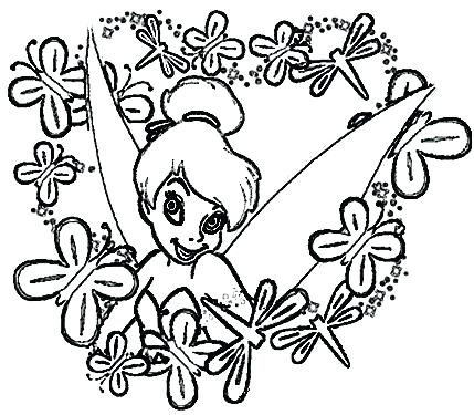 429x375 Free Tinkerbell Coloring Pages Glowing Pixie Around Coloring Page