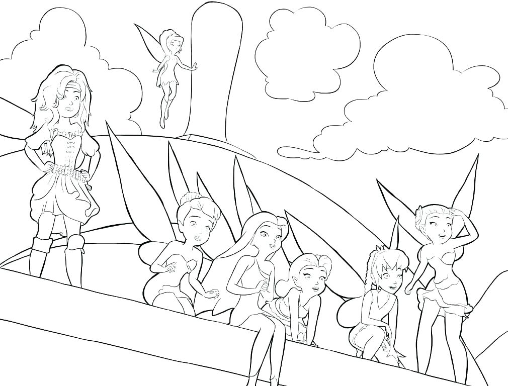 1010x768 Free Tinkerbell Coloring Pages Cliptext.co