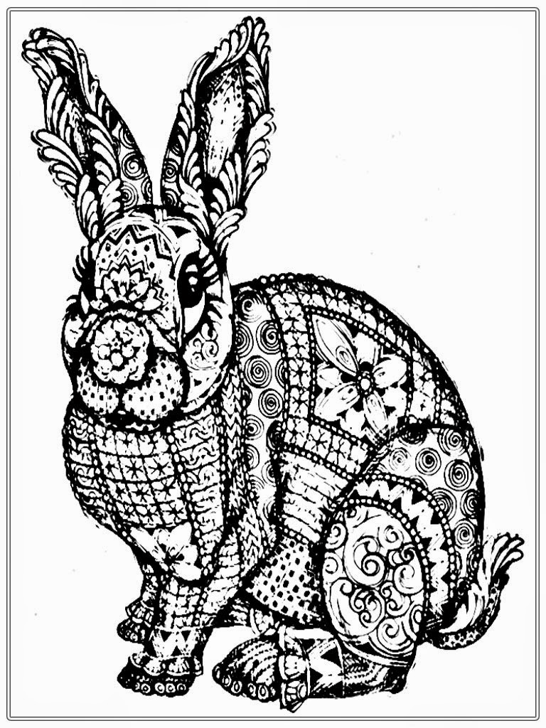 Free Coloring Pages For Adults To Print Adult Rabbit 768x1024 Free Coloring Pages For Adults To Print Adult Rabbit