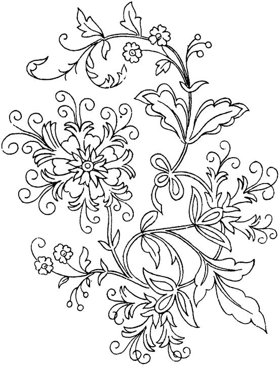 Free Printable Flower Coloring Pages Adult Coloring Page 551x720 Free Printable Flower Coloring Pages Adult Coloring Page