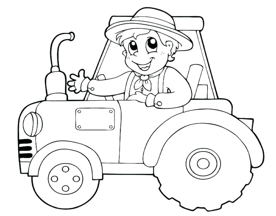 894x702 Free Tractor Coloring Pages