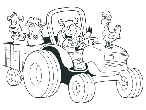 510x383 Tractor Coloring Pages John Tractor Coloring Pages Free Page Color