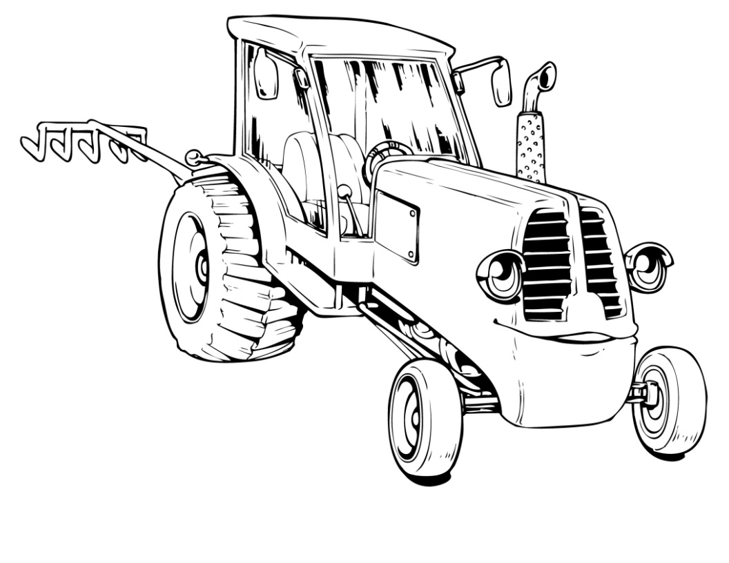 1056x816 Free Printable Tractor Coloring Pages For Kids