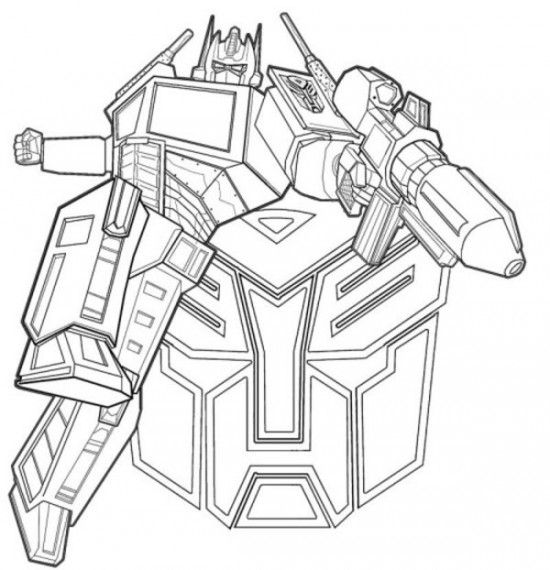 550x570 Free Printable Prime Transformer Coloring Pages For Kids (26