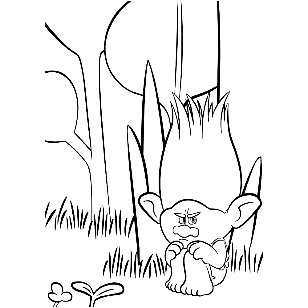 1000x1000 Awesome Branch Trolls Coloring Pages Design Free Coloring Pages