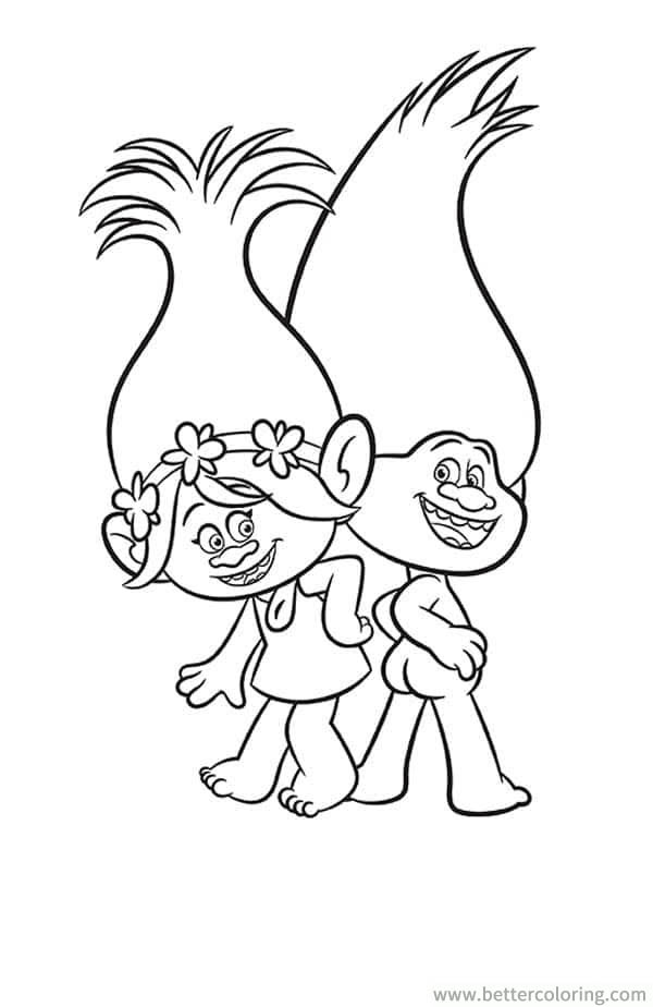 600x924 Branch Of Trolls Coloring Pages Printable Free