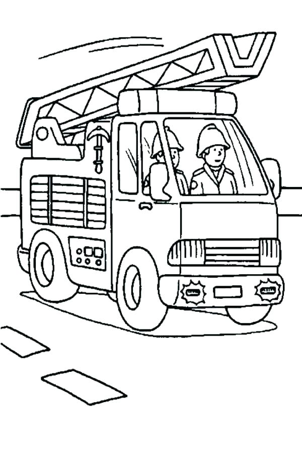 Coloring Pages Fire Truck 600x905 Coloring Pages Fire Truck