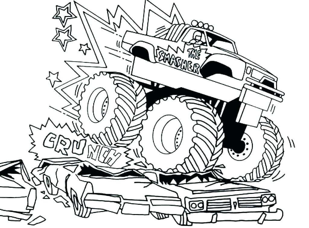 Free Monster Truck Coloring Pages To Print Monster Truck Coloring 1024x754 Free Monster Truck Coloring Pages To Print Monster Truck Coloring