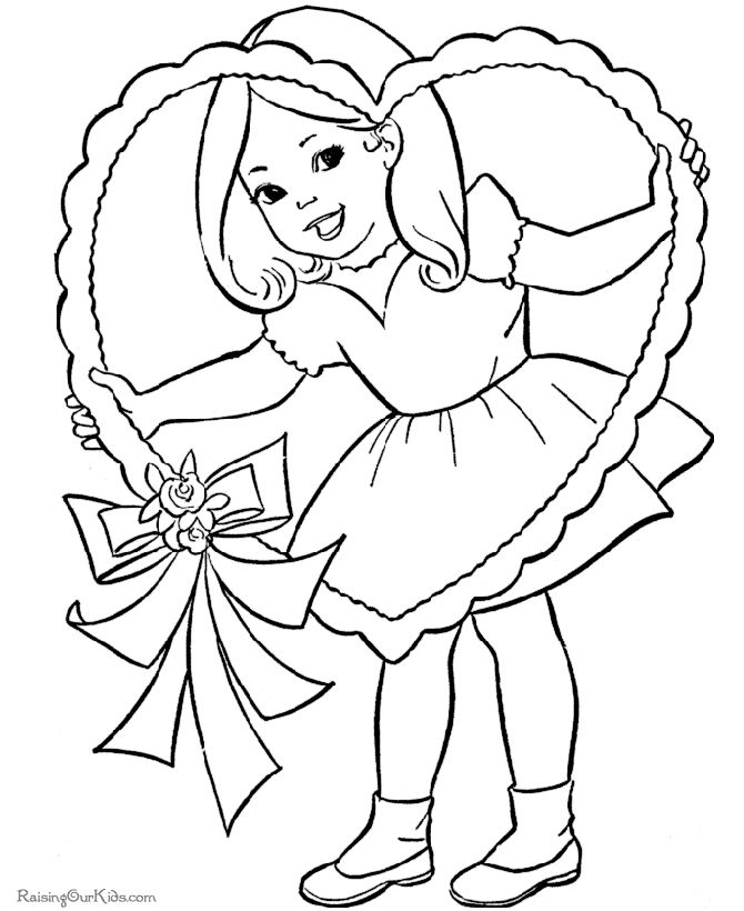 670x820 Coloring Pages. Kids Valentine Coloring Pages