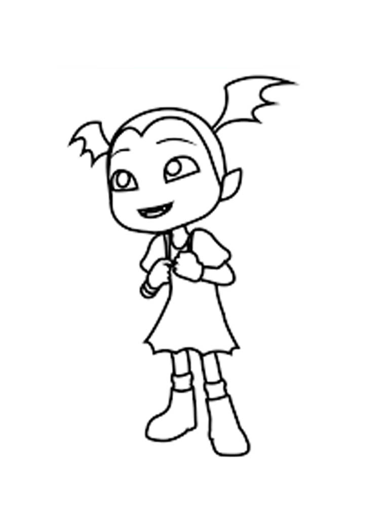768x1024 Cute Vampirina Coloring Page