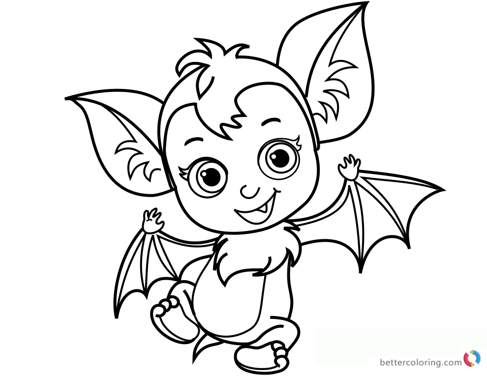 990x765 Cute Vampirina Coloring Pages Batty Printable Cameo