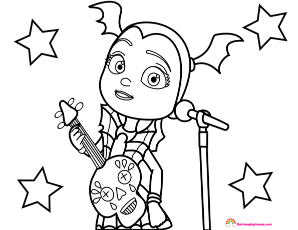 595x460 Delightful Design Vampirina Coloring Pages Ghoul Girls Page