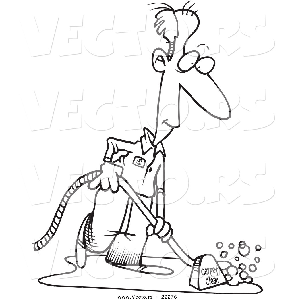 Vector Of A Cartoon Carpet Cleaner 1024x1044 Vector Of A Cartoon Carpet Cleaner