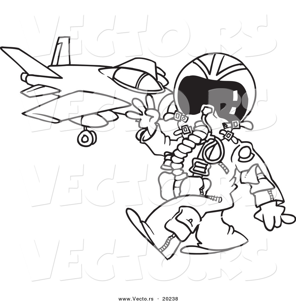 Vector Of A Cartoon Fighter Pilot Near His Jet 1024x1044 Vector Of A Cartoon Fighter Pilot Near His Jet