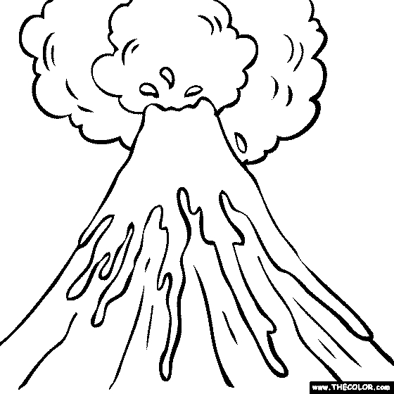 Volcano Coloring Pages To Print at GetColorings.com | Free printable ...