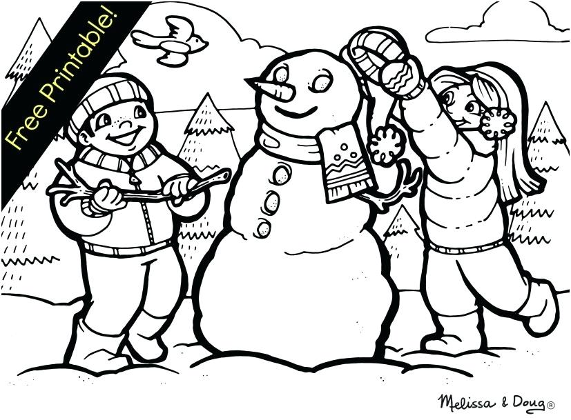 827x609 Winter Scene Coloring Pages Winter Scene Coloring Pages Adult