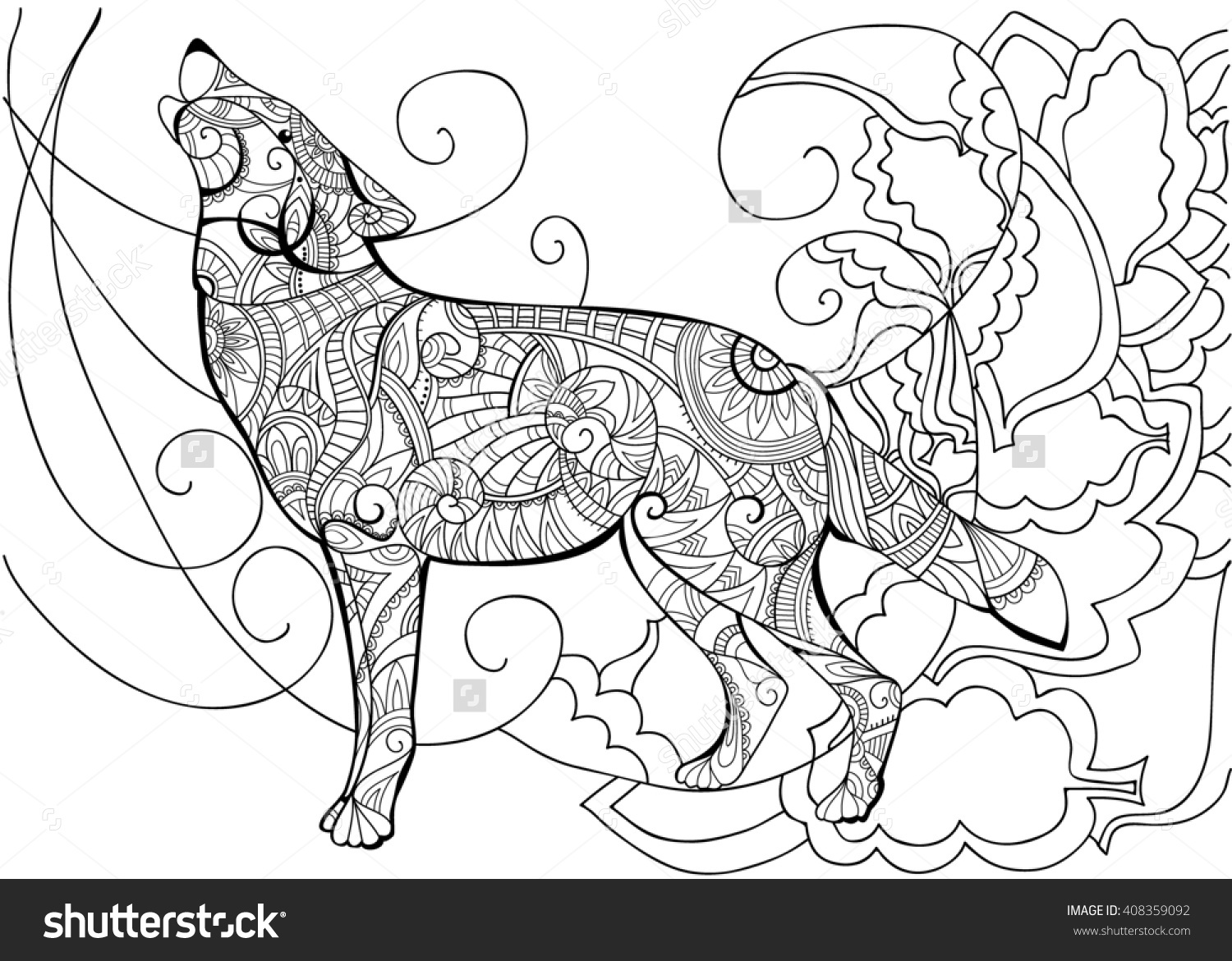 1500x1171 Print Realistic Adult Wolf Coloring Pages Free Printable And