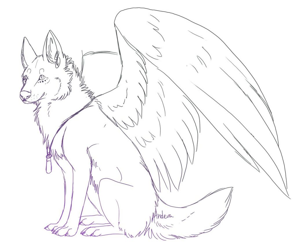 1024x854 Coloring Pages ~ Wolf Coloring Pages Drawn Howling Wing Page 3