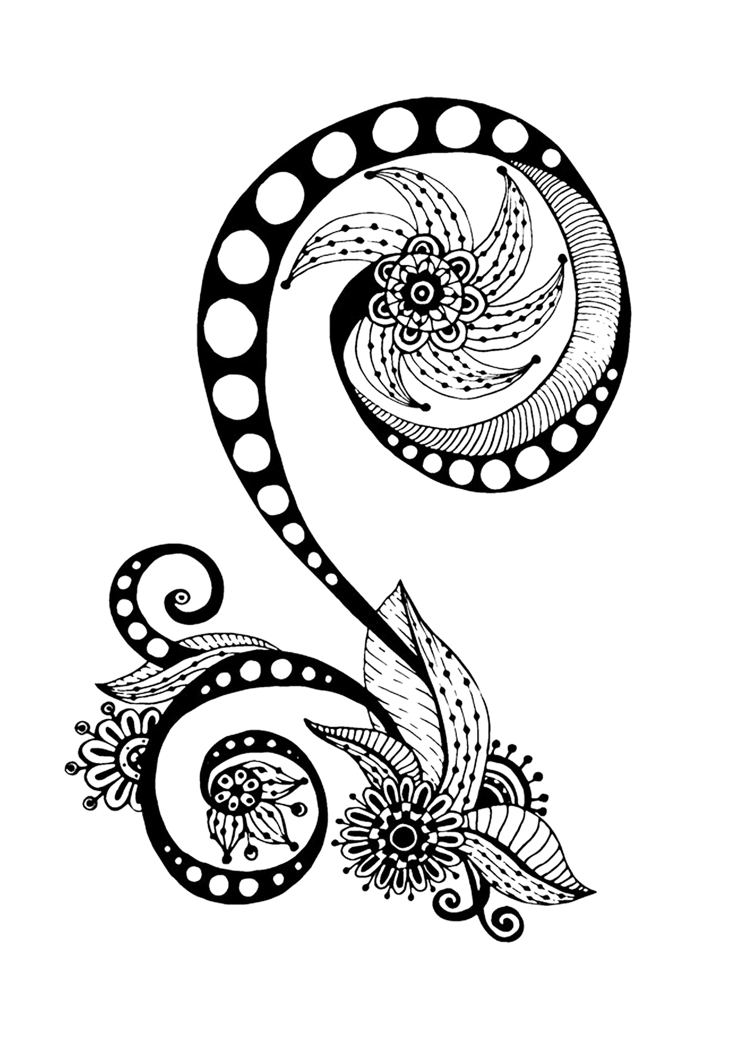 Abstract Flower Coloring Pages 2480x3508 Abstract Flower Coloring Pages