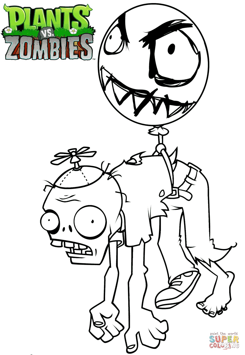 949x1374 Cartoon Plants Vs Zombie Coloring Pages Free Coloring Sheets