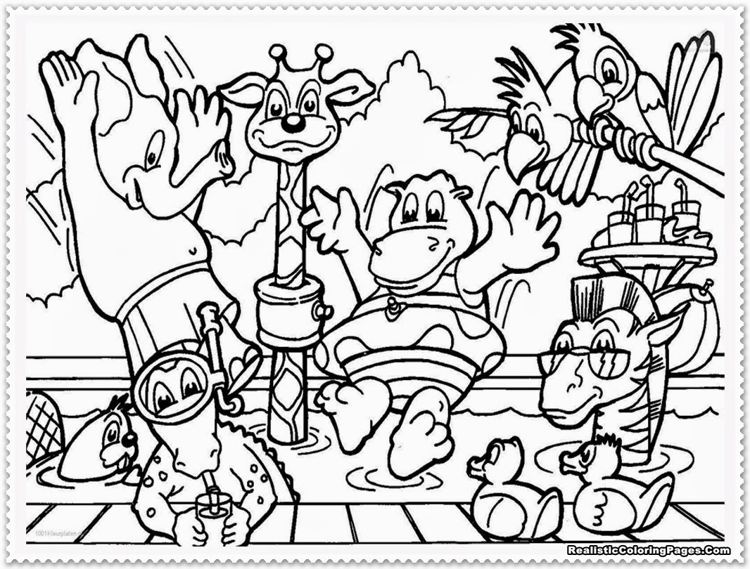Zoo Coloring Pages 1066x810 Zoo Coloring Pages