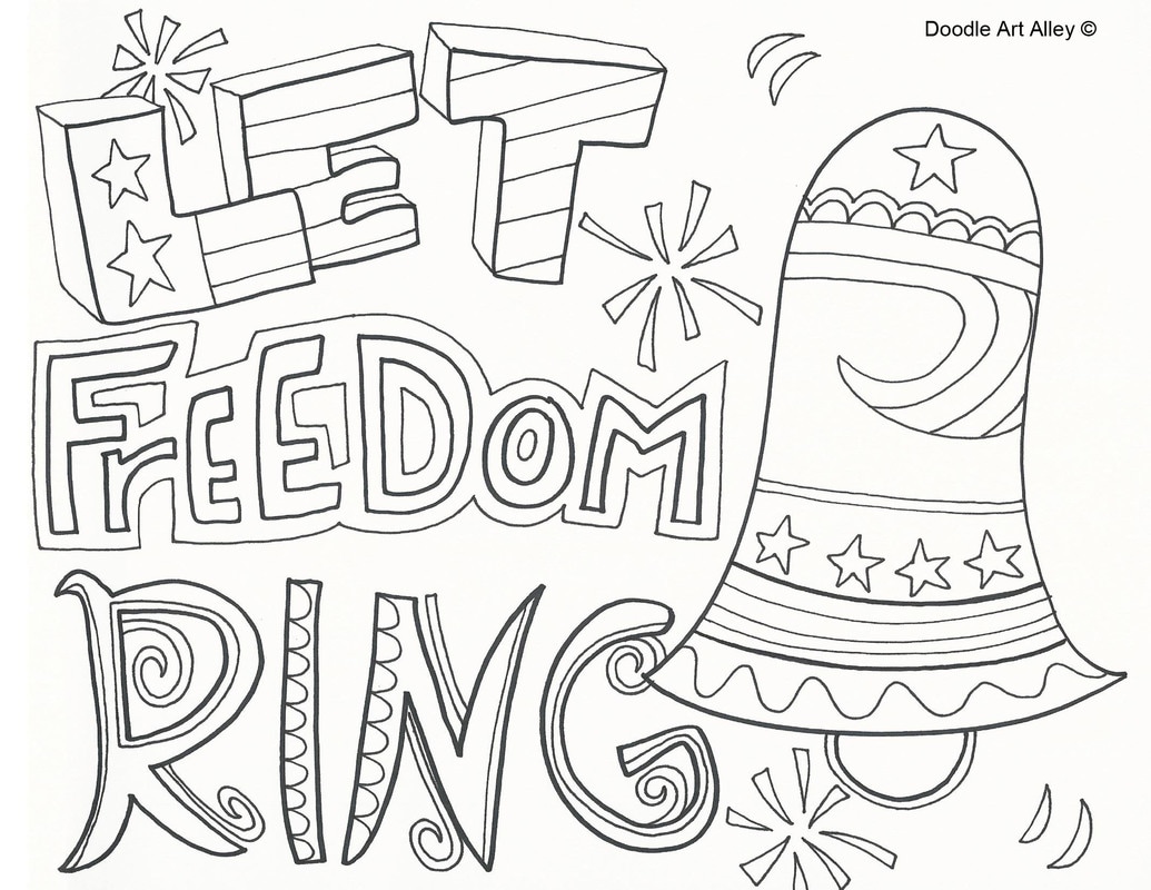 1035x800 Let Freedom Ring 4th July Coloring Pages Printable Throughout Page