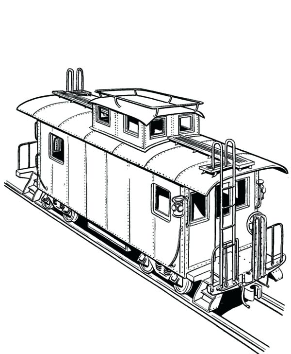 600x728 Coloring Page Train Freight Train On Railroad Coloring Page Free