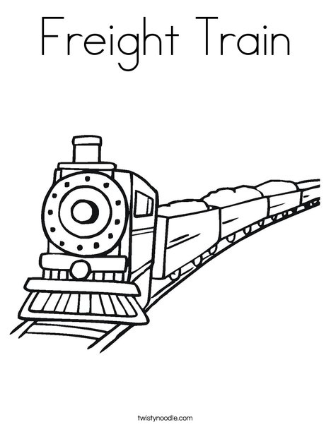 468x605 Freight Train Coloring Page