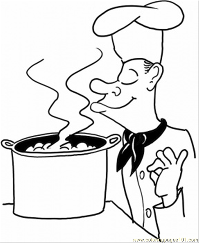 French Soup Coloring Page 650x792 French Soup Coloring Page