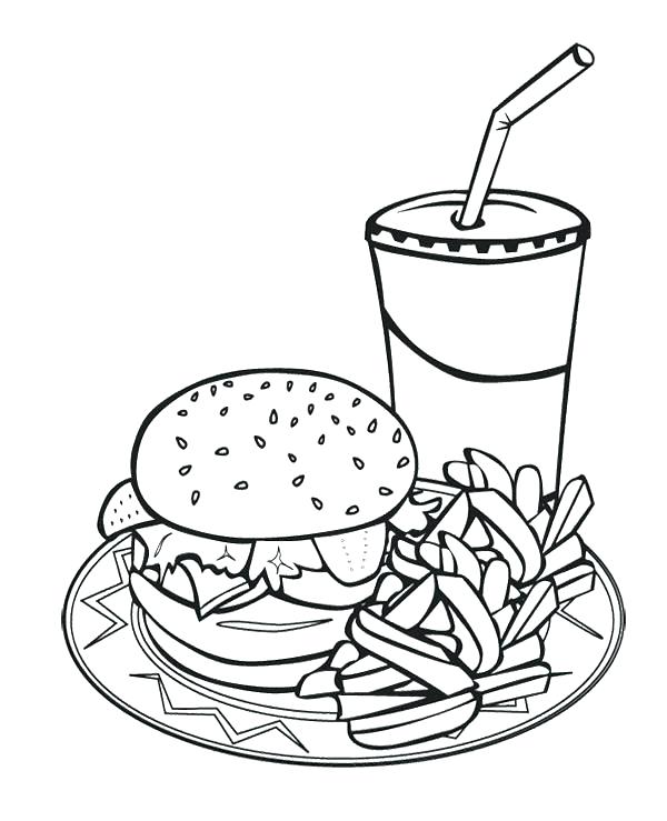 French Fries Coloring Page French Fries Coloring Page Printable 600x739 French Fries Coloring Page French Fries Coloring Page Printable