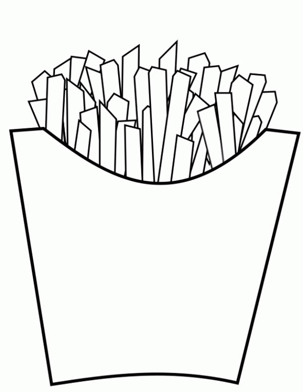 Coloring Pages French Fries Junk Food Delicious Fries Coloring 600x776 Coloring Pages French Fries Junk Food Delicious Fries Coloring