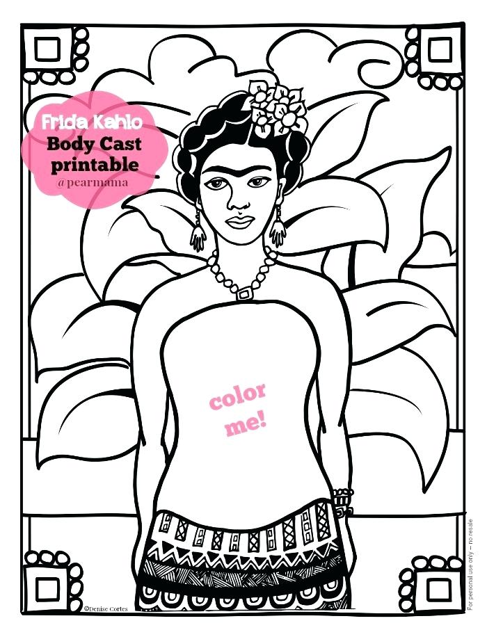 700x906 Frida Kahlo Coloring Pages Coloring Pages Coloring Book Also