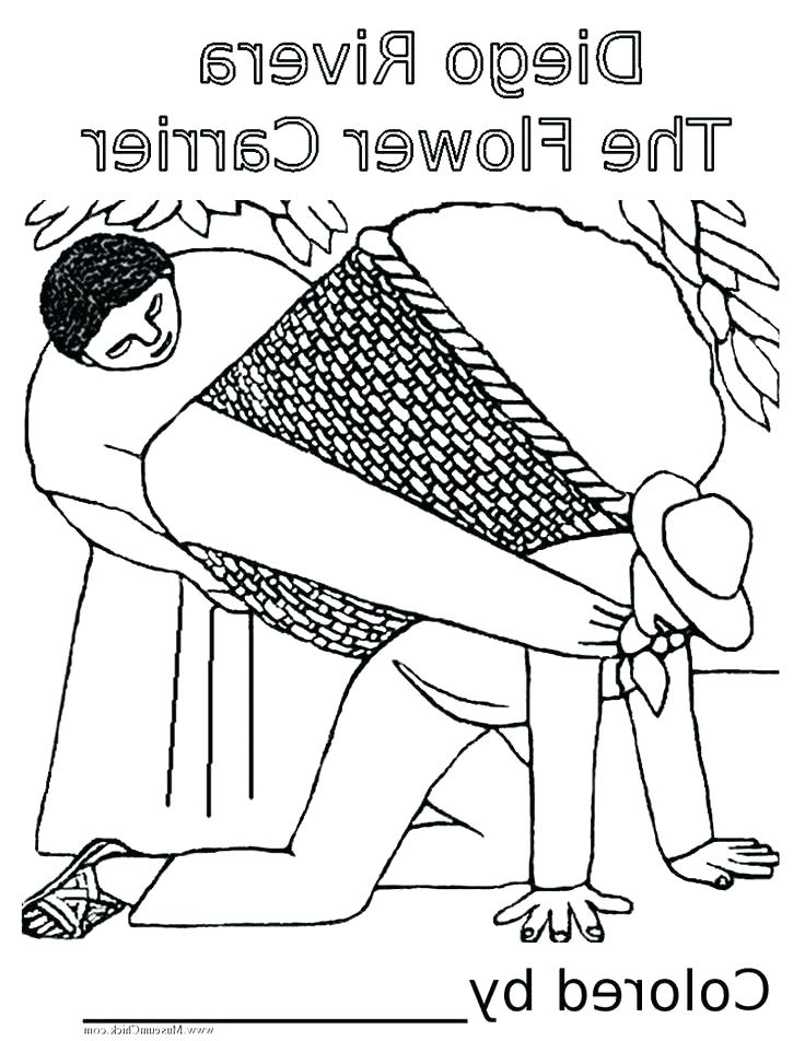 736x952 Frida Kahlo Coloring Pages