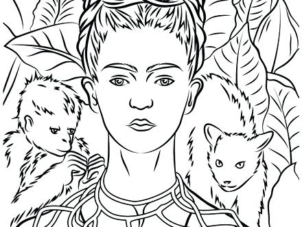 Frida Kahlo Coloring Pages at GetColorings.com | Free printable