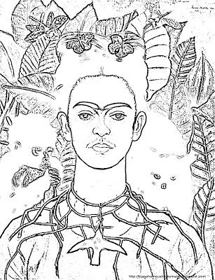 Frida Kahlo Coloring Pages at GetColorings.com | Free printable ...