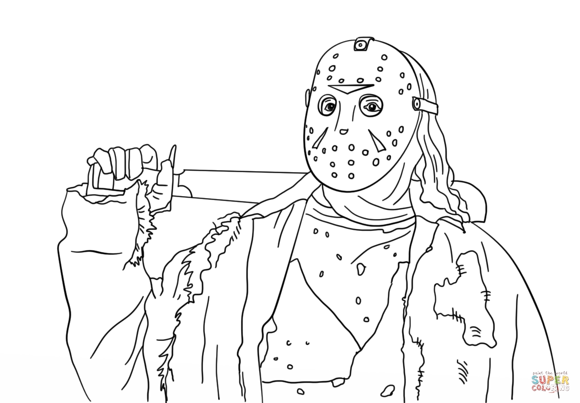 1186x824 Friday The 13th Jason Coloring Pages Printable