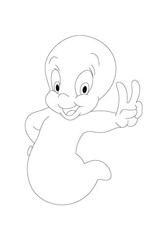 320x480 Casper Coloring Pages Casper The Friendly Ghost Free Coloring