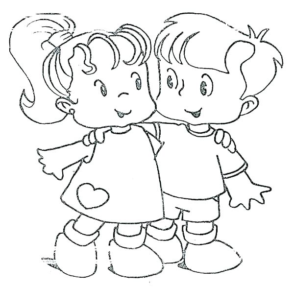600x586 Friends Coloring Pages For Preschoolers
