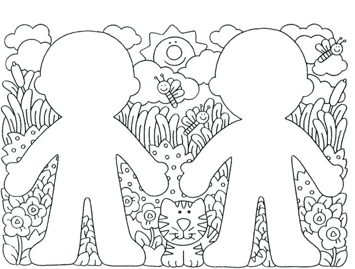 704x534 Friendship Coloring Pages For Preschool