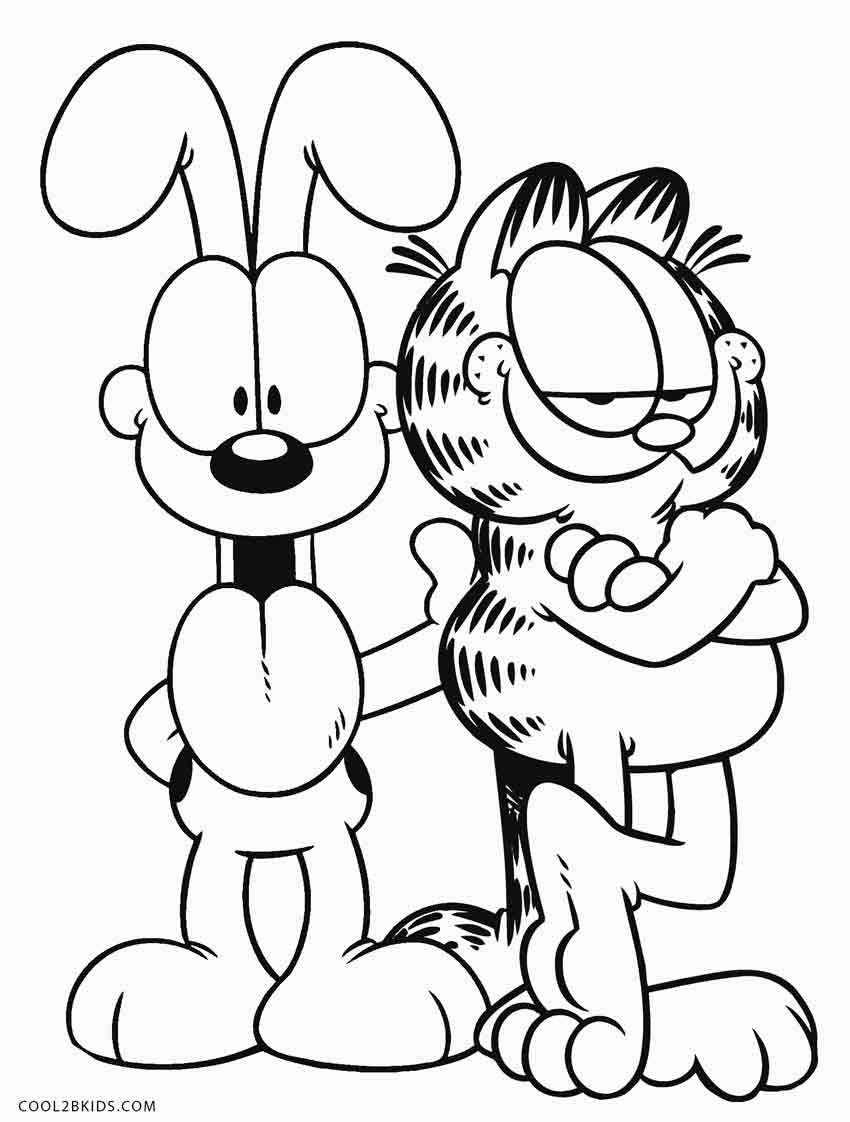 Garfield And Friends Coloring Pages 850x1122 Garfield And Friends Coloring Pages
