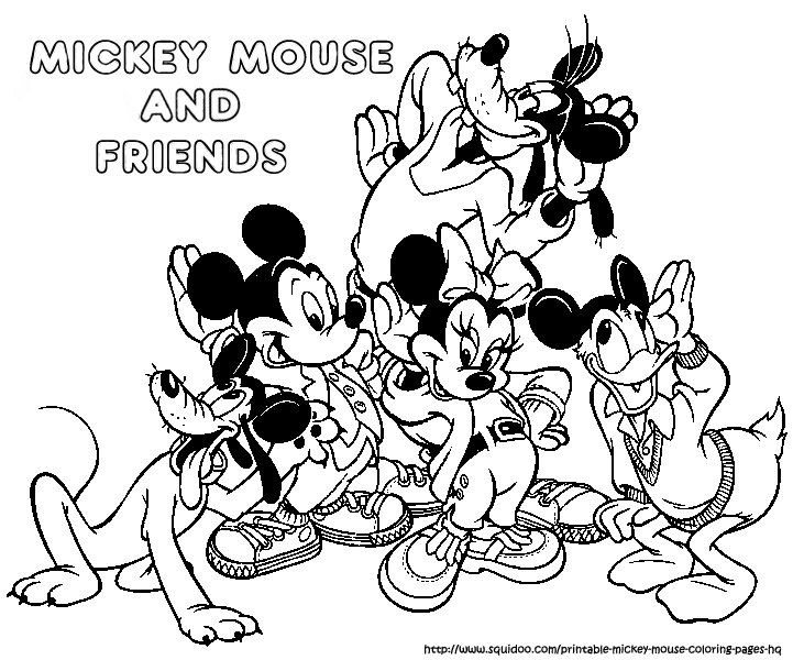 Mickey And Friends Coloring Pages 721x600 Mickey And Friends Coloring Pages