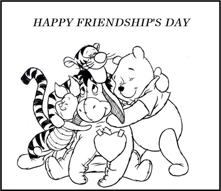 Friendship Coloring Pages Happy Friendship's Day Winnie The Pooh 759x656 Friendship Coloring Pages Happy Friendship's Day Winnie The Pooh