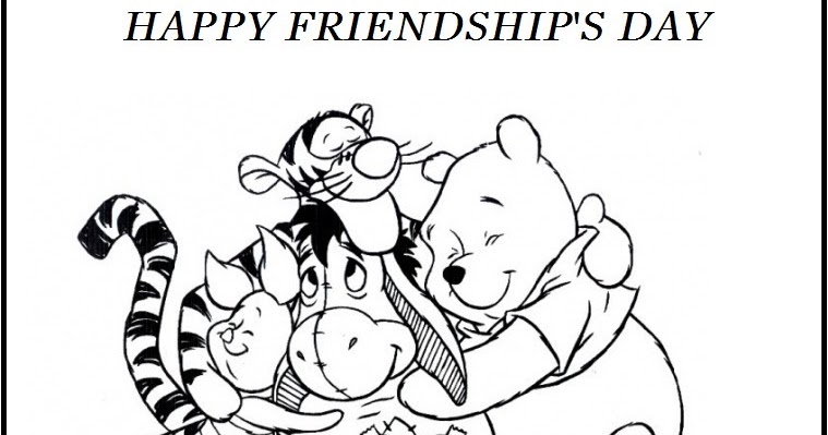 Printable Happy Friendship Day Winnie The Pooh And Friends 759x399 Printable Happy Friendship Day Winnie The Pooh And Friends